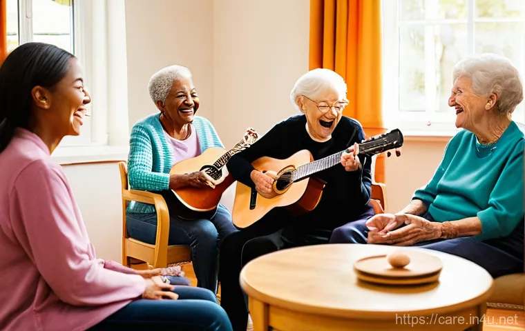 요양병원에서 가능한 심리치료 - **Image Prompt 1: Art Therapy Session**
A bright, well-lit room in a modern nursing home, where ... 요양병원에서 가능한 심리치료 - **Image Prompt 1: Art Therapy Session**
A bright, well-lit room in a modern nursing home, where ...