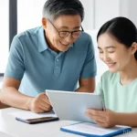 요양병원 의료비 지원 프로그램 - **Prompt 1: Financial Relief for Elderly Care**
    An elderly East Asian woman, wearing comfortable...