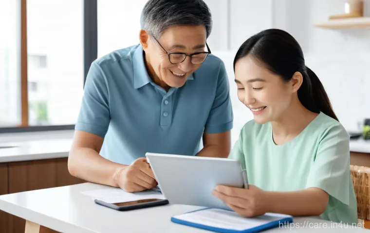 요양병원 의료비 지원 프로그램 - **Prompt 1: Financial Relief for Elderly Care**
    An elderly East Asian woman, wearing comfortable...